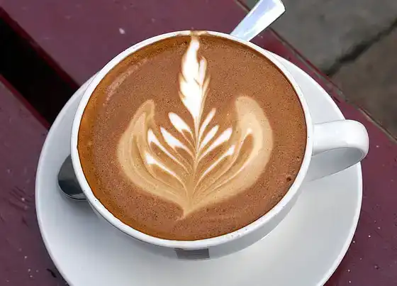 Latte art : dessin de lait onctueux sur espresso
